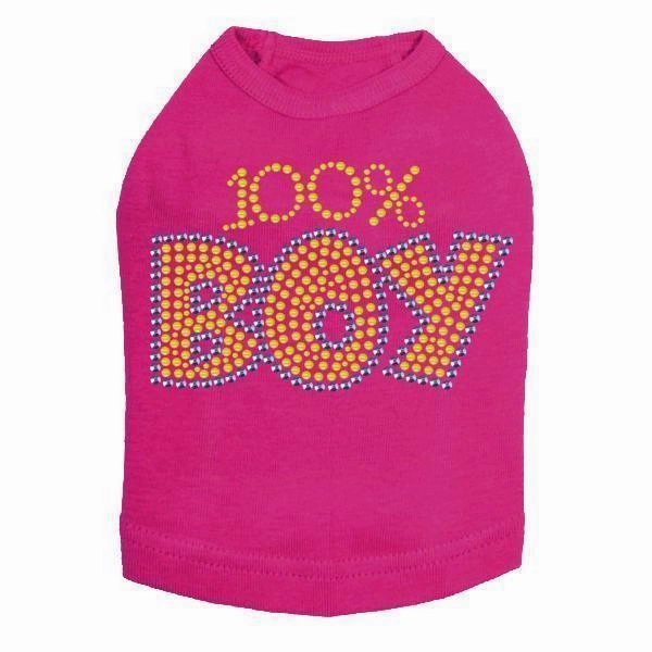 100% Boy Rhinestone Dog Tank