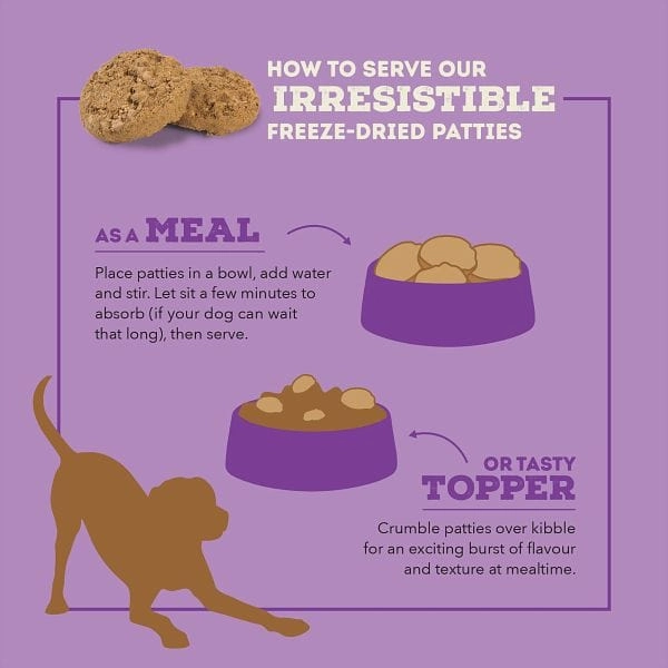 ACANA Duck Recipe Freeze Dried Dog Food, Patties