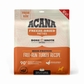 Acana Freeze-Dried Food Free-Run Turkey Recipe Patties for Dogs