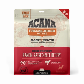 Acana Freeze-Dried Food Ranch-Raised Beef Recipe Patties for Dogs