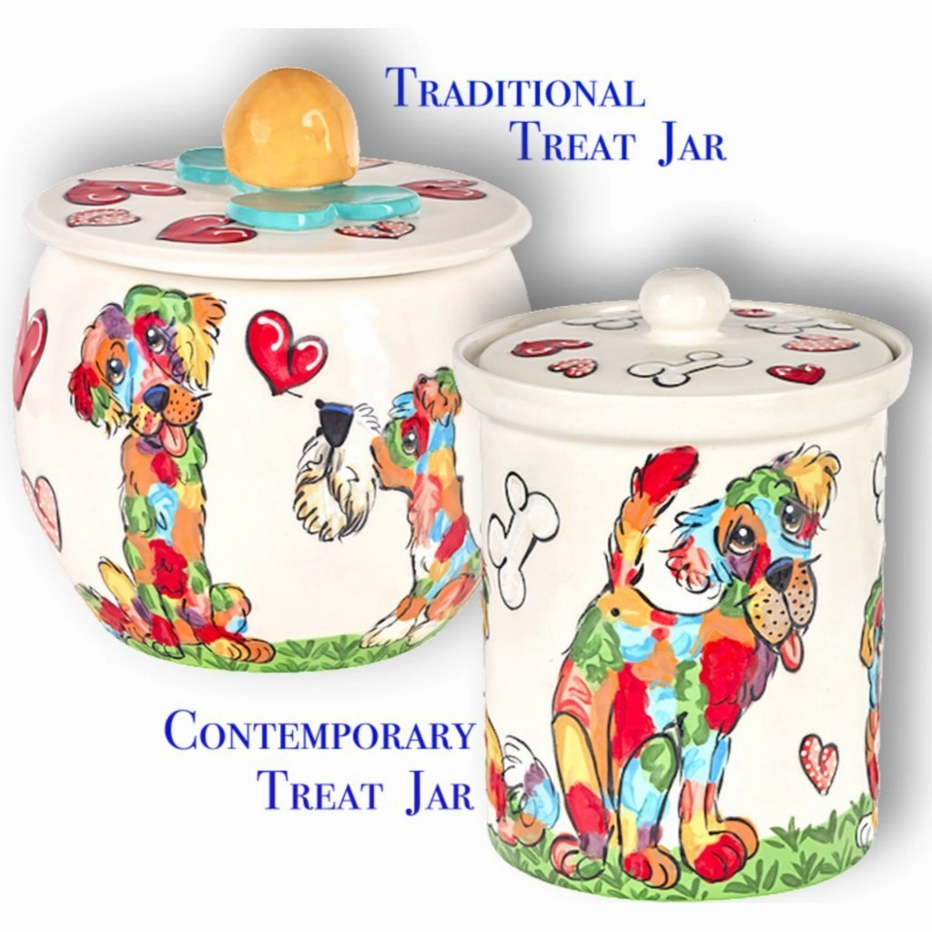 Airedale Terrier 2 Dog Treat Jar