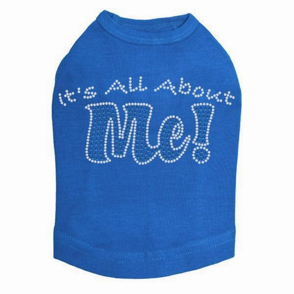 All About Me Rhinestone Dog Tank