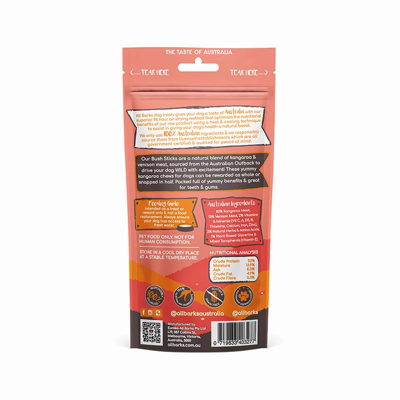 All Barks - Bush Sticks Kangaroo & Venison (110g)