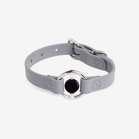 All Eyes On Me Dog Collar Sea Lavender/Black Obsidian