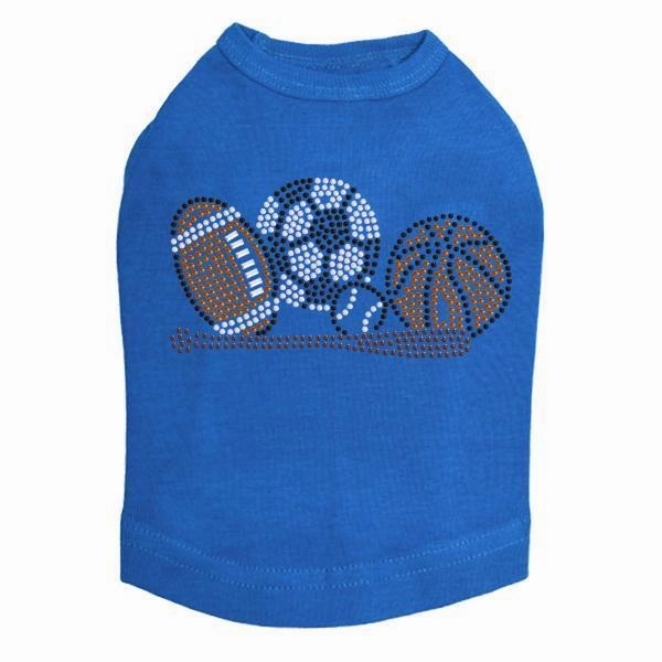 All Sports Rhinestone Dog Tank