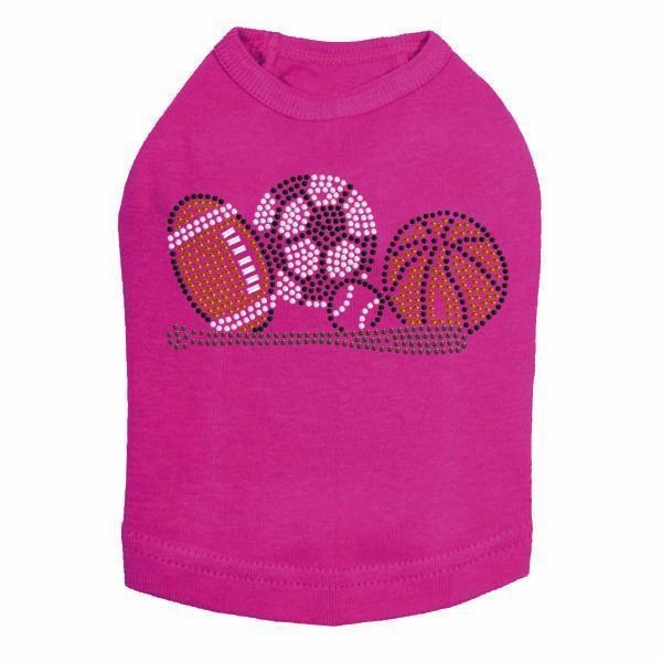 All Sports Rhinestone Dog Tank