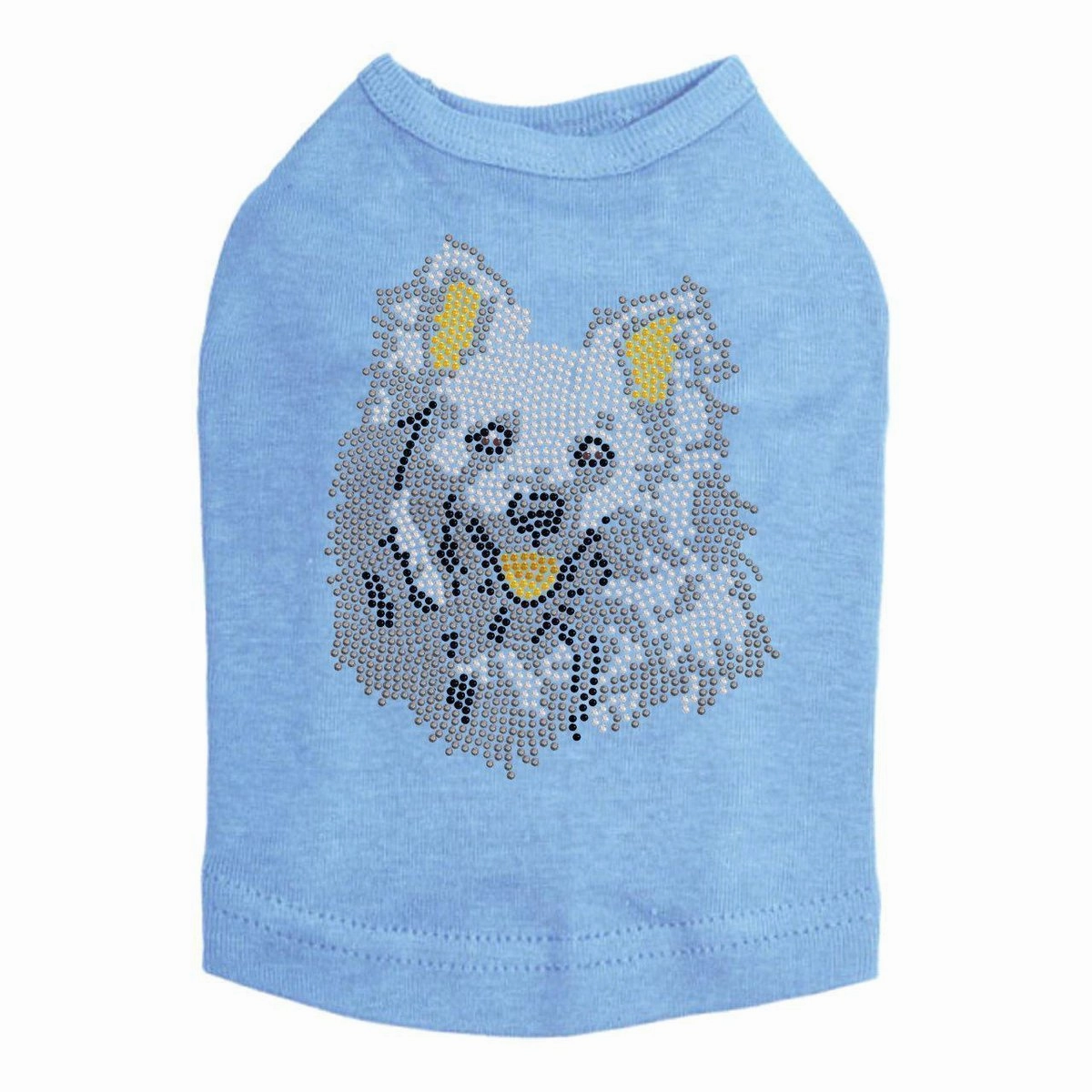 American Eskimo Rhinestone Dog Tank