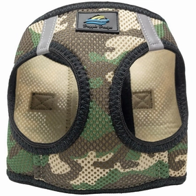 American River Dog Harness Green Camo