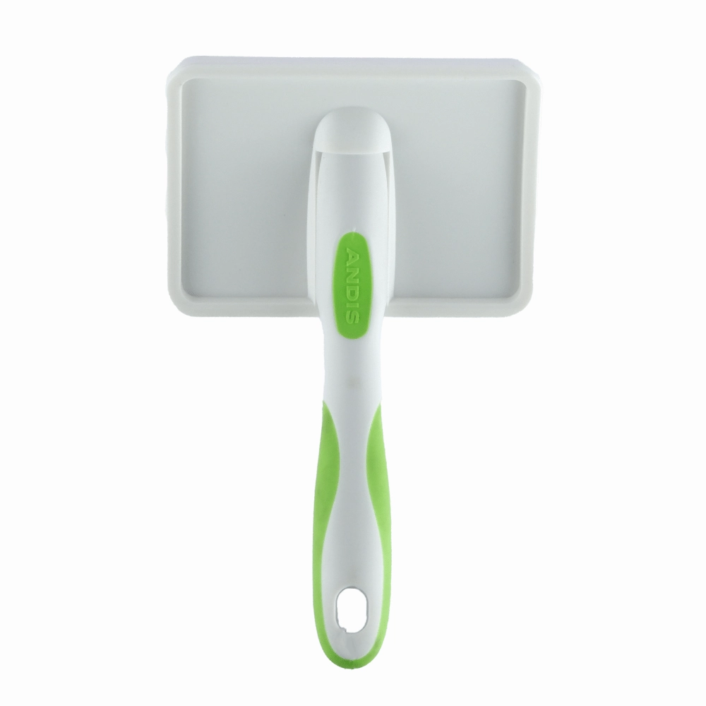 Andis Firm Slicker Brush Grooming Tool for Dogs (White/Green)