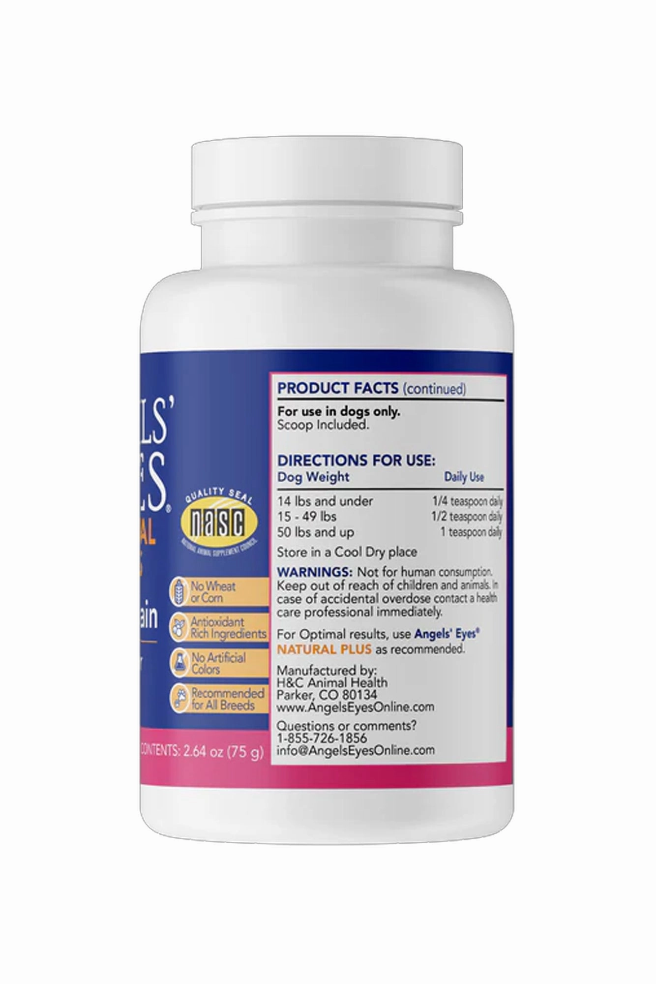 Angels' Eyes Natural Plus Tear Stain Powder