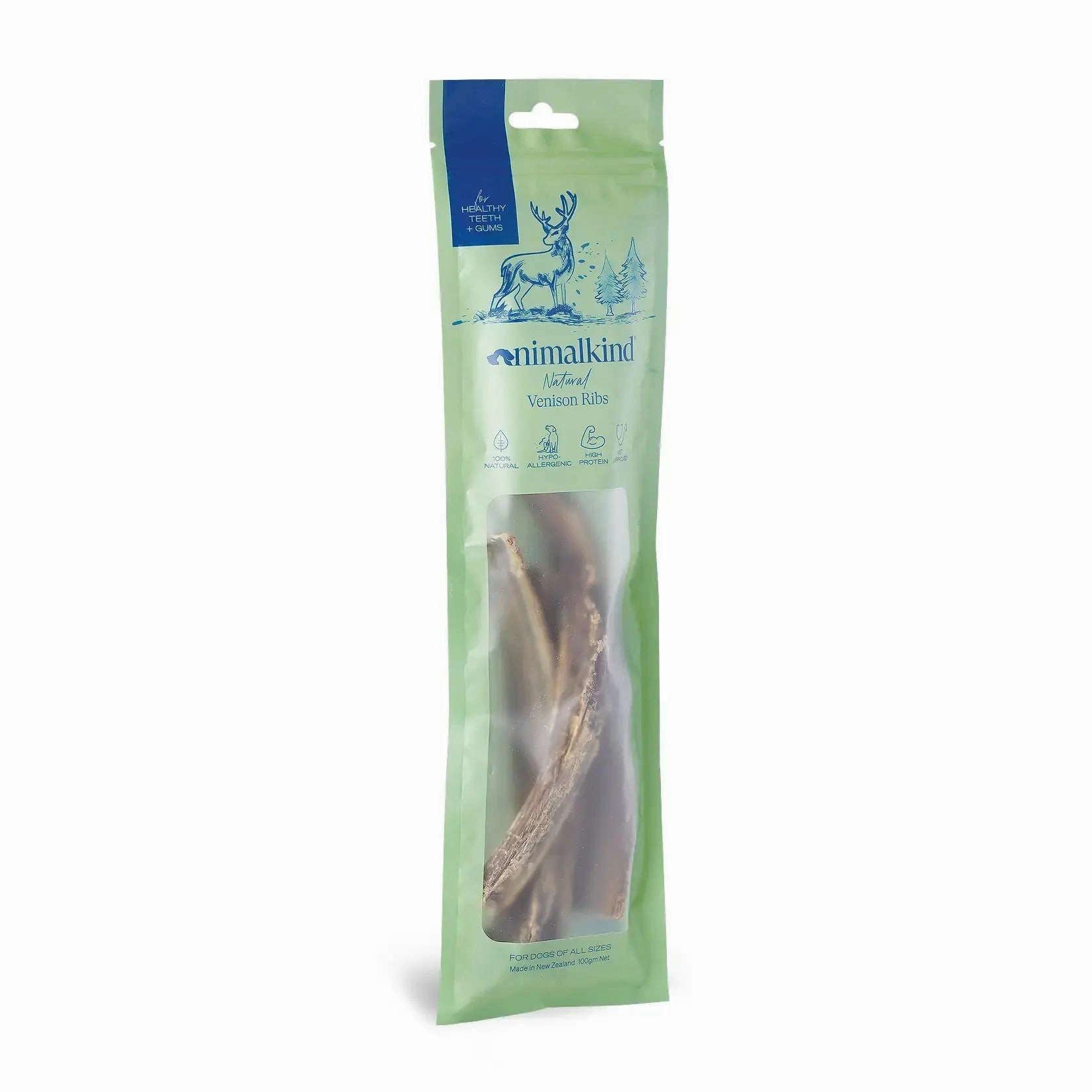 Animalkind Dog Treats - Venison Rib Bone 110g