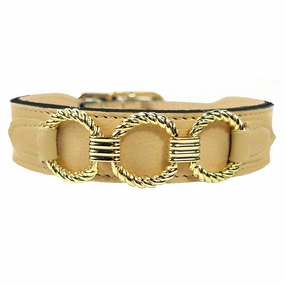 Athena Collection Dog Collar Vanilla/Gold