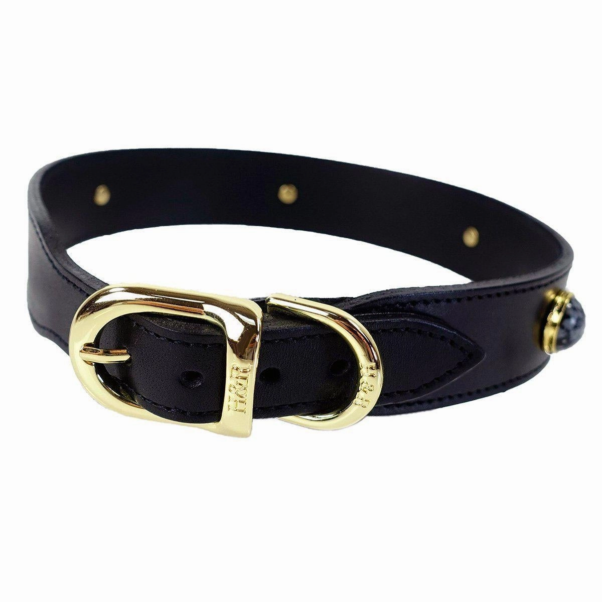 Au Naturale Collection Dog Collar Black/Snowflake Obsidian