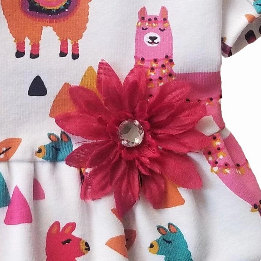 Baby Alpaca Red Sequin Sleeve Dog Dress
