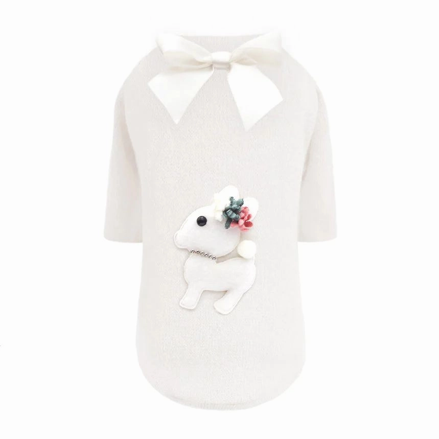 Baby Deer Dog Tee Cream