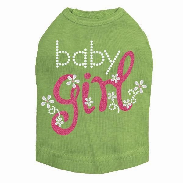 Baby Girl Flower Rhinestone Dog Tank