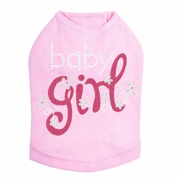 Baby Girl Flower Rhinestone Dog Tank