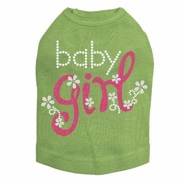 Baby Girl Flower Rhinestone Dog Tank