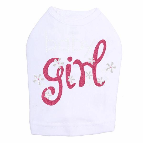 Baby Girl Flower Rhinestone Dog Tank