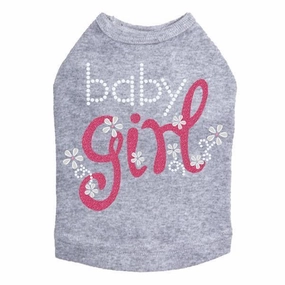 Baby Girl Flower Rhinestone Dog Tank