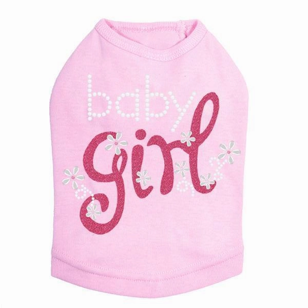 Baby Girl Flower Rhinestone Dog Tank