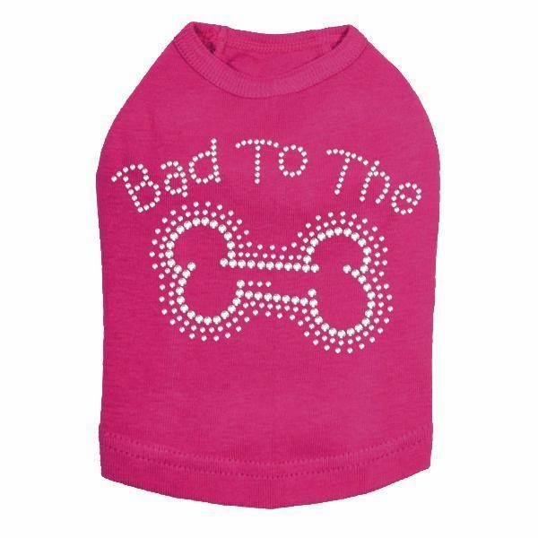 Bad To The Bone Rhinestone Dog Tank