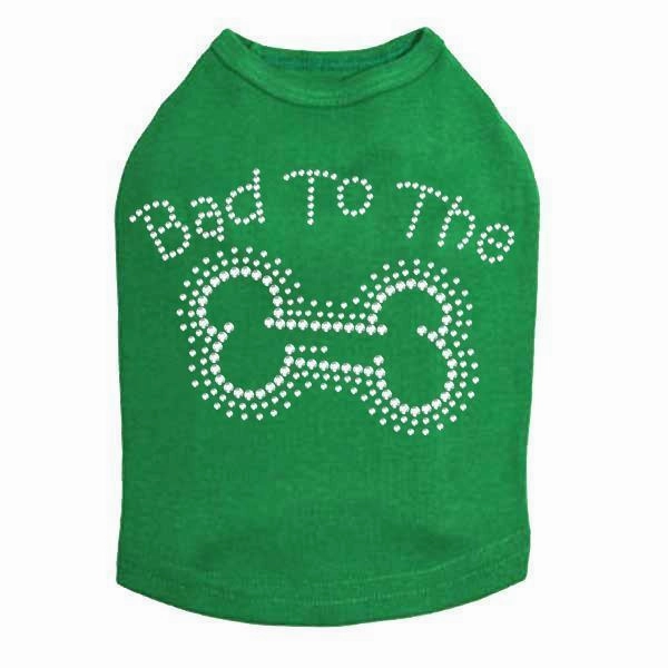 Bad To The Bone Rhinestone Dog Tank