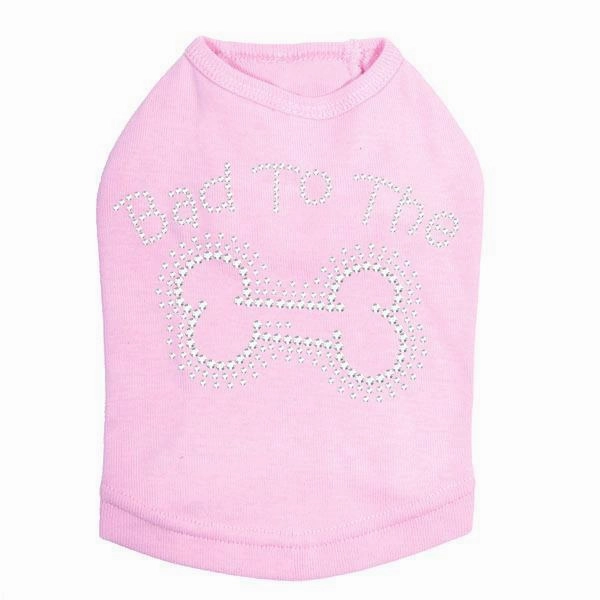 Bad To The Bone Rhinestone Dog Tank