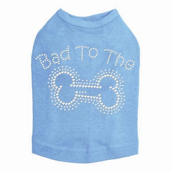 Bad To The Bone Rhinestone Dog Tank