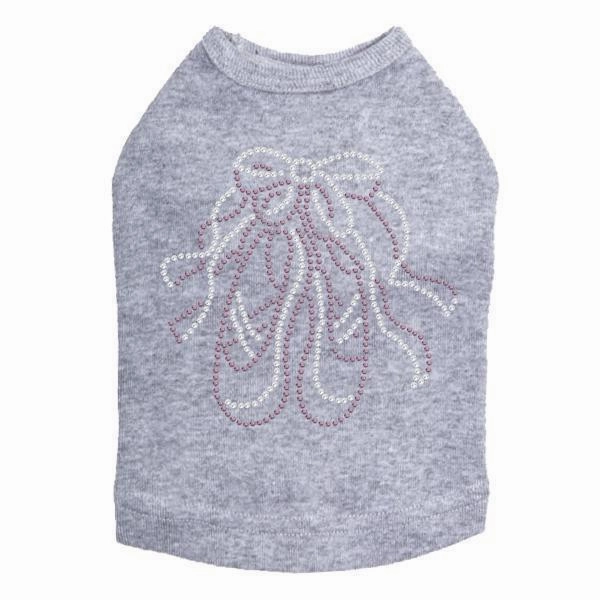 Ballet Slipper Rhinestone Dog Tank