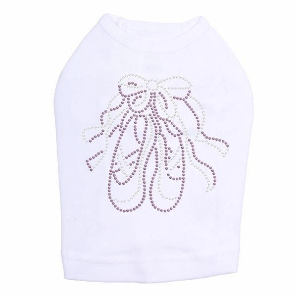 Ballet Slipper Rhinestone Dog Tank