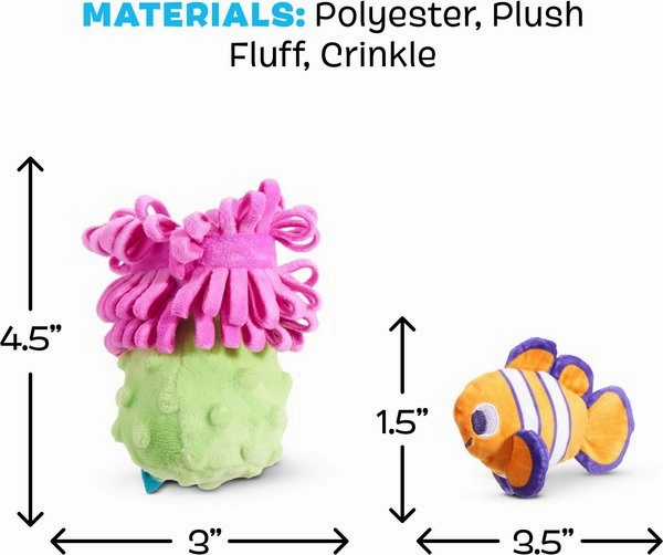 BARK Clown Fishing Around Plush Dog Toy