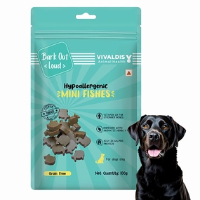 Bark Out Loud by Vivaldis Mini Fishes Grain Free & Hypoallergenic Dog Treats