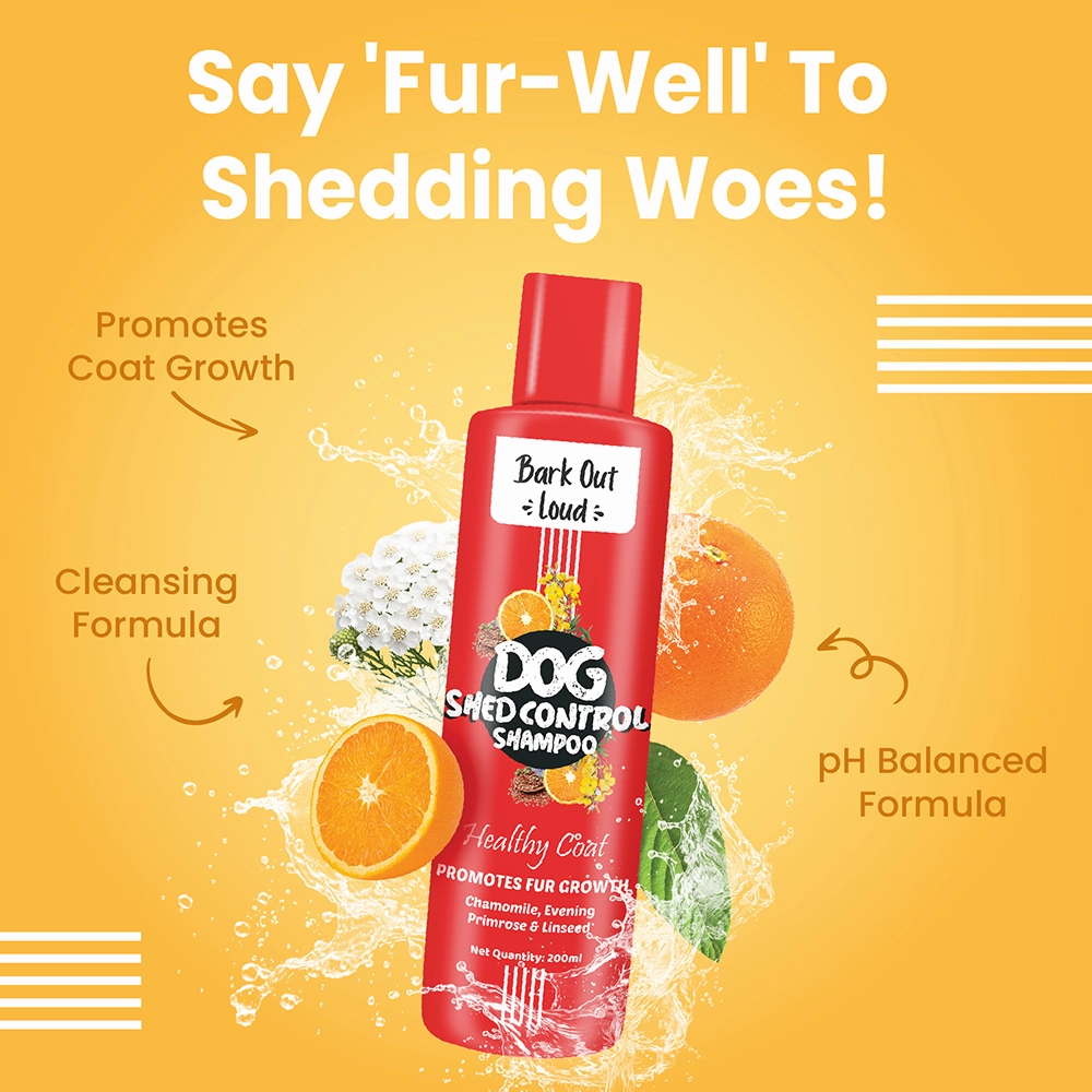Bark Out Loud Healthy Coat Shed Control Shampoo for Dogs