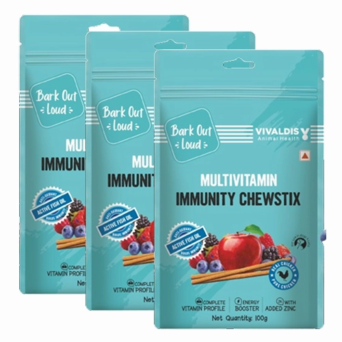 Bark Out Loud Immunity Multi Vitamin Chew Stix for Dogs and Cats
