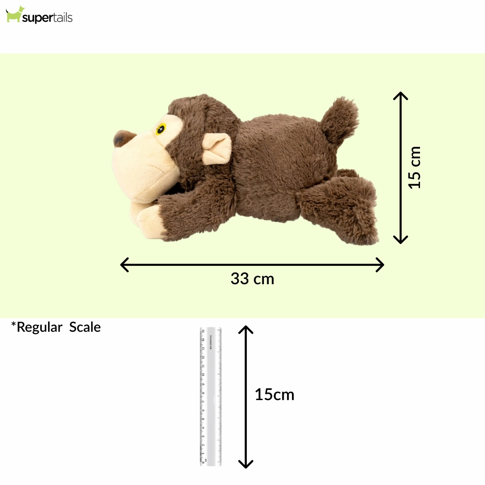 Barkbutler JumBoh the Bear Plush Toy for Dogs | For Medium Chewers (Brown)
