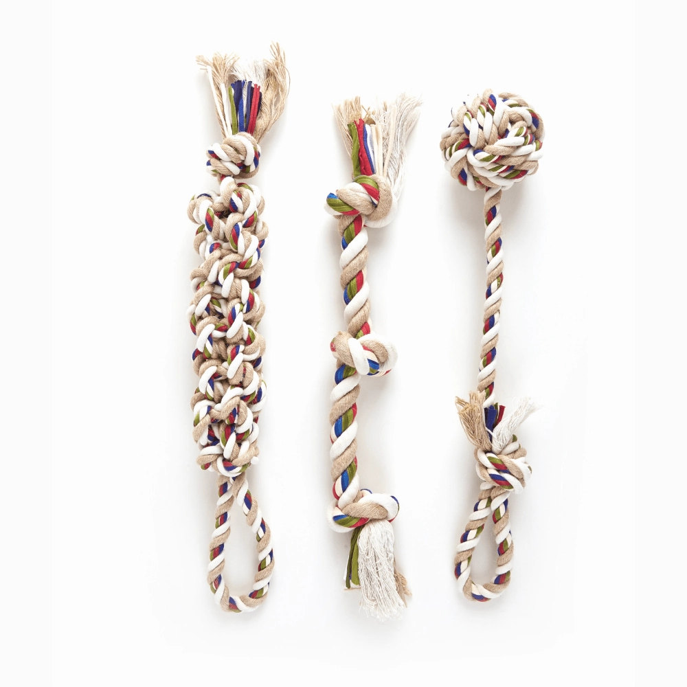 Barkbutler x Fofos Flossy Three Knots Rope Toy For Dogs