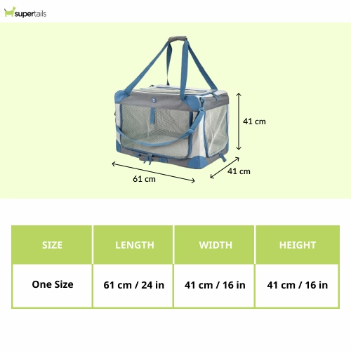 Barkbutler x Fofos Outdoor Camping Carrier for Dogs and Cats (Grey/Blue)
