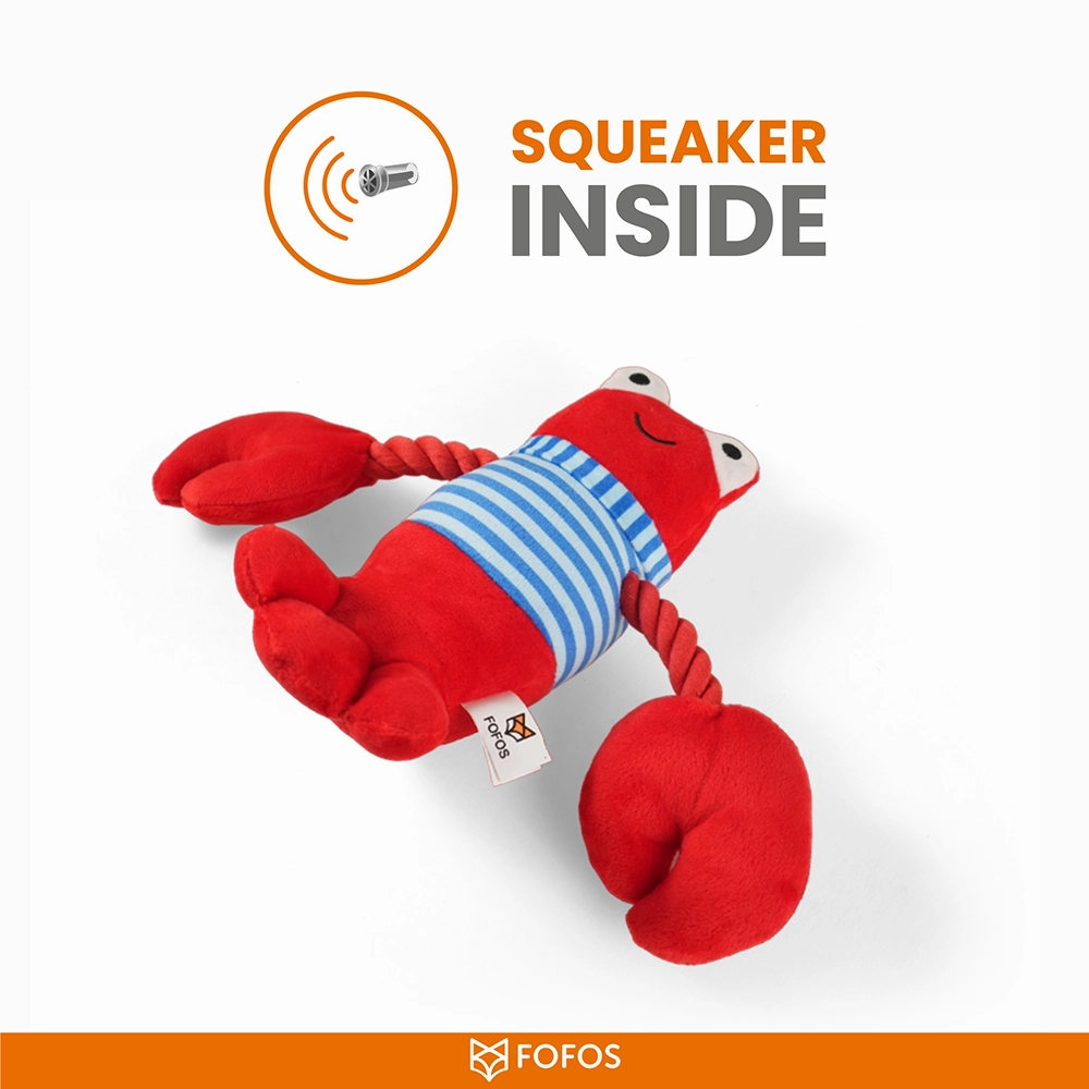 Barkbutler x Fofos Sealife Lobster Plush Toy for Dogs