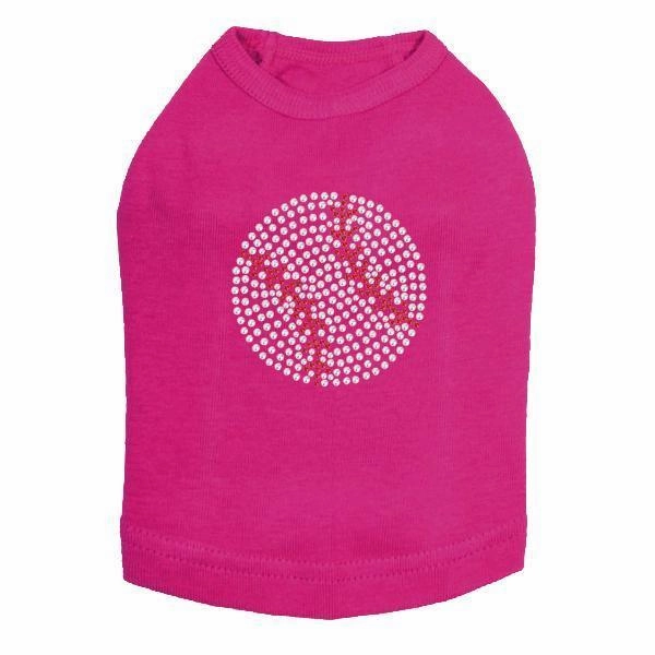 Baseball Rhinestone Dog Tank