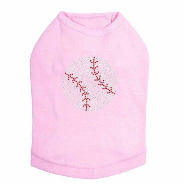 Baseball Rhinestone Dog Tank