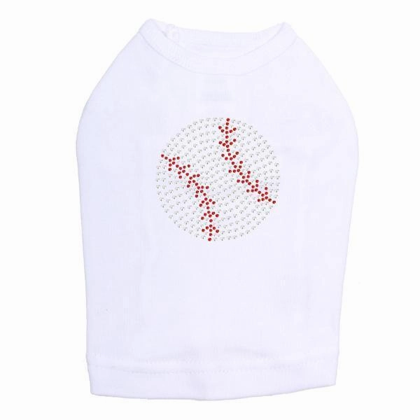 Baseball Rhinestone Dog Tank