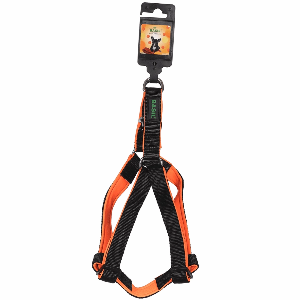 Basil Nylon Padded Adjustable Harness for Dogs (Black)