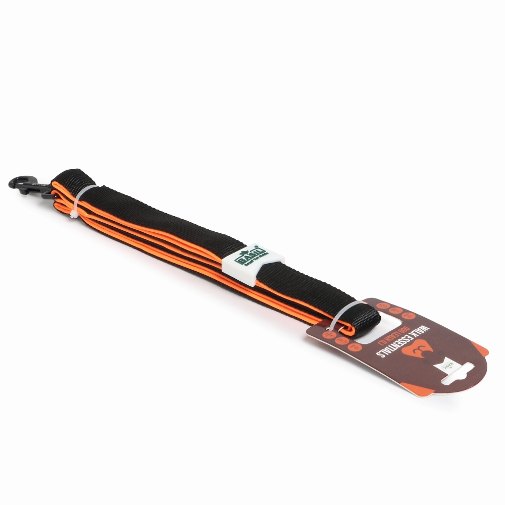 Basil Nylon Padded Leash for Dogs (Black)