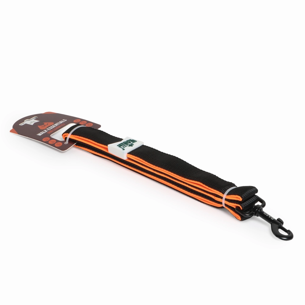 Basil Nylon Padded Leash for Dogs (Black)