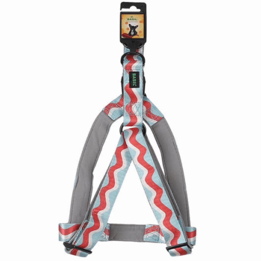 Basil Printed Adjustable Harness for Dogs (Blue)