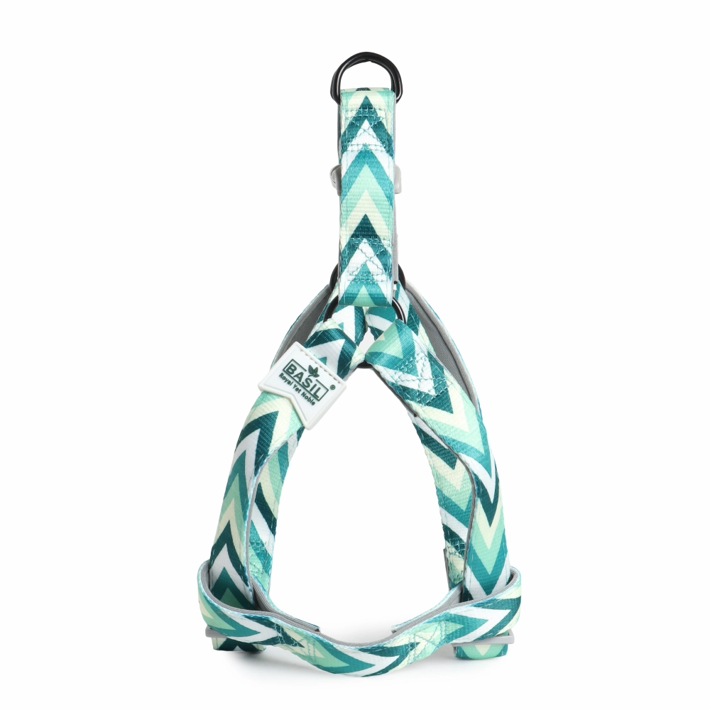 Basil Printed Adjustable Harness for Dogs (Green)