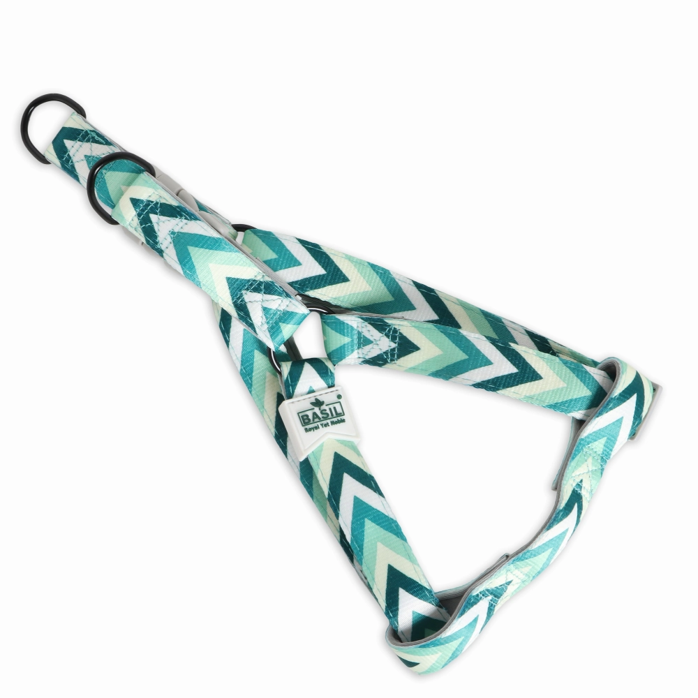 Basil Printed Adjustable Harness for Dogs (Green)