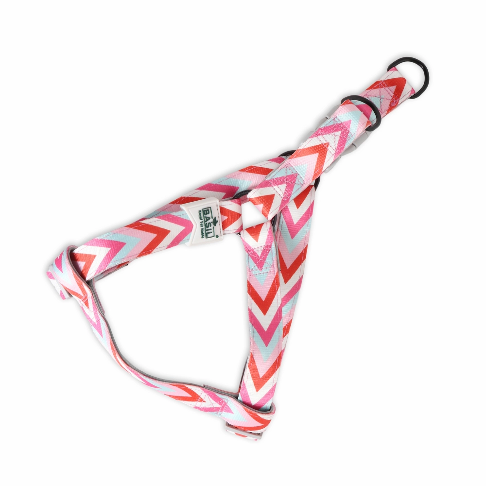 Basil Printed Adjustable Harness for Dogs (Pink)