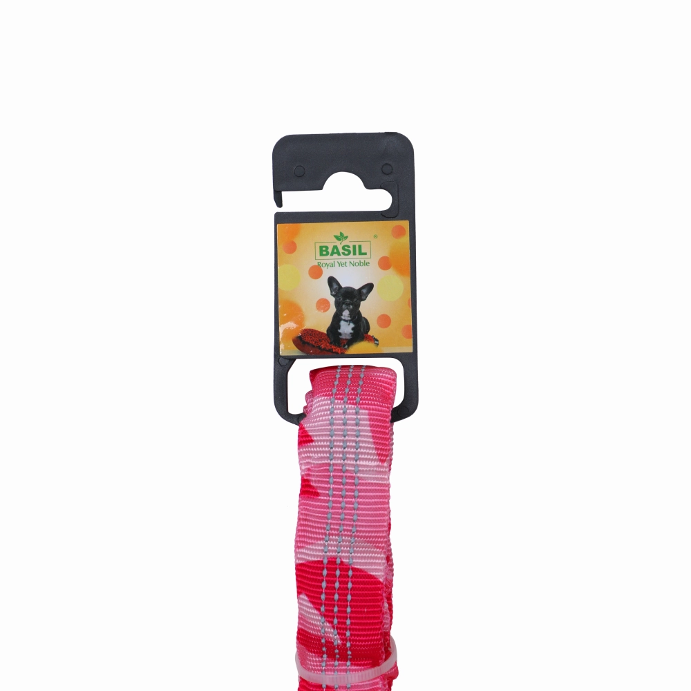 Basil Shock Absorbing Stretch Leash for Dogs (Pink)